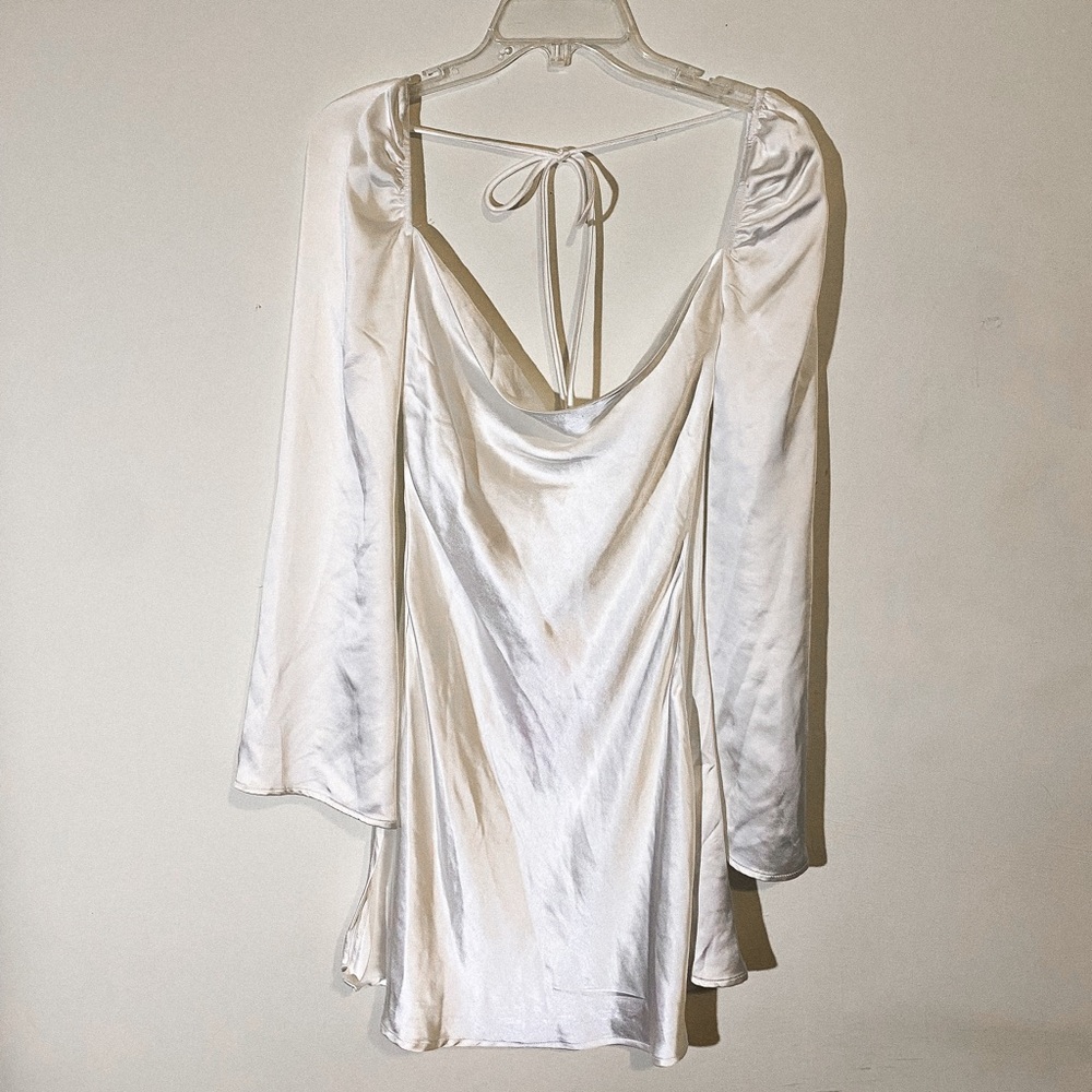 NWT Long Sleeve Satin Mini Dress
